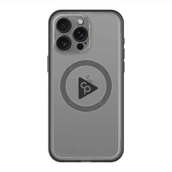 スリムプロテクションプレミアムケース with MagSafe［ オリジナル - caseplayロゴ - ブラック/C ］