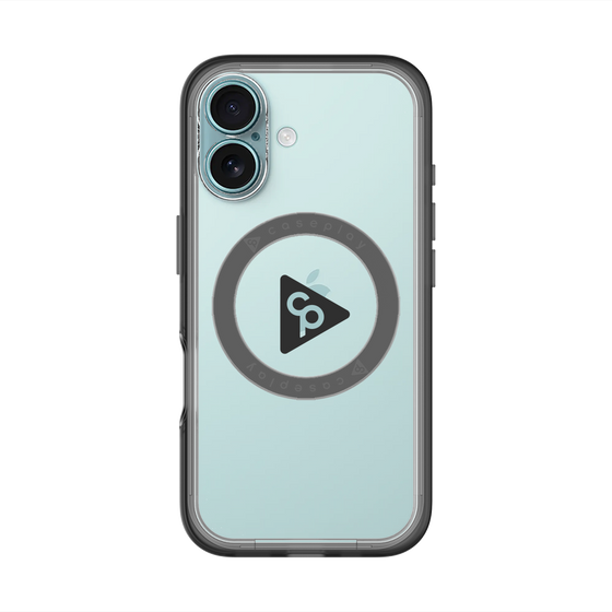 スリムプロテクションプレミアムケース with MagSafe［ オリジナル - caseplayロゴ - ブラック/C ］