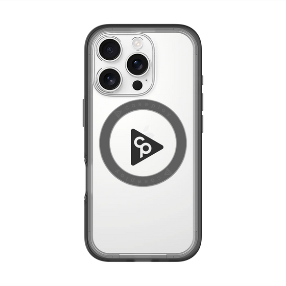 スリムプロテクションプレミアムケース with MagSafe［ オリジナル - caseplayロゴ - ブラック/C ］