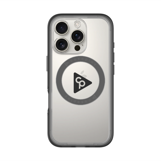 スリムプロテクションプレミアムケース with MagSafe［ オリジナル - caseplayロゴ - ブラック/C ］
