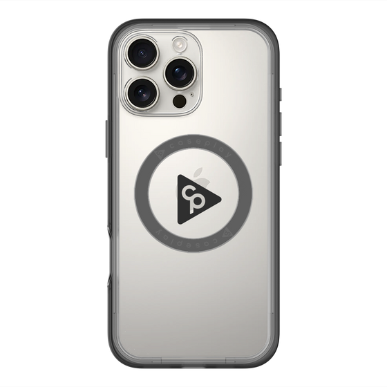 スリムプロテクションプレミアムケース with MagSafe［ オリジナル - caseplayロゴ - ブラック/C ］