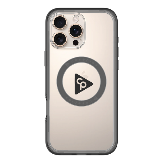 スリムプロテクションプレミアムケース with MagSafe［ オリジナル - caseplayロゴ - ブラック/C ］