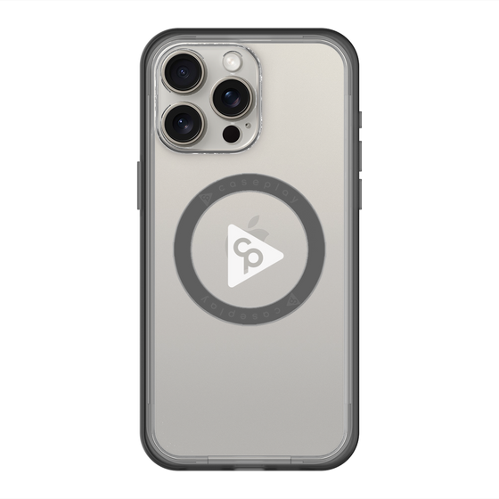 スリムプロテクションプレミアムケース with MagSafe［ オリジナル - caseplayロゴ - ホワイト/C ］