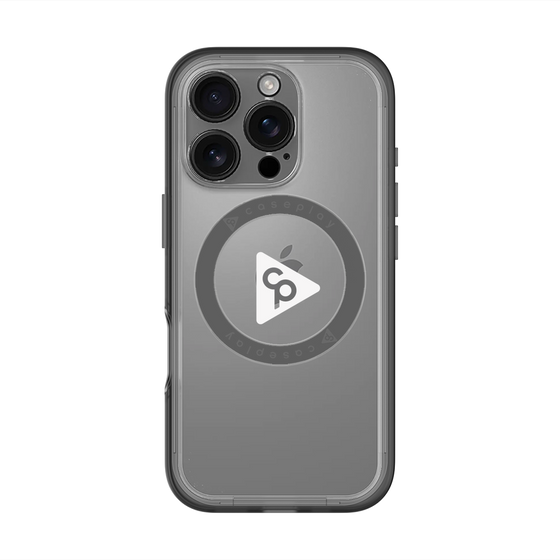 スリムプロテクションプレミアムケース with MagSafe［ オリジナル - caseplayロゴ - ホワイト/C ］