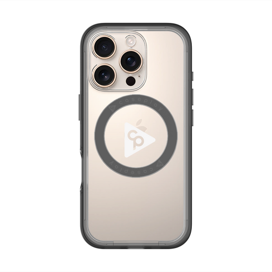 スリムプロテクションプレミアムケース with MagSafe［ オリジナル - caseplayロゴ - ホワイト/C ］