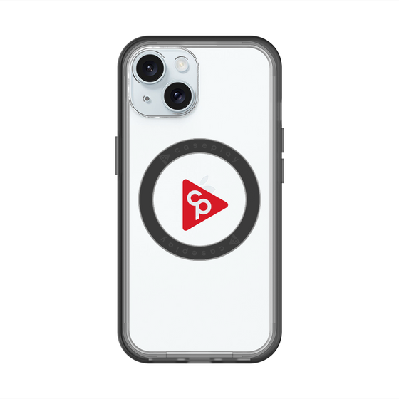 スリムプロテクションプレミアムケース with MagSafe［ オリジナル - caseplayロゴ - レッド/C ］
