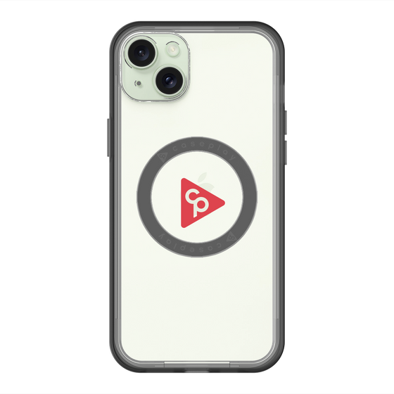 スリムプロテクションプレミアムケース with MagSafe［ オリジナル - caseplayロゴ - レッド/C ］