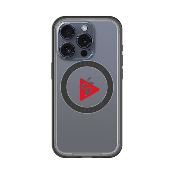 スリムプロテクションプレミアムケース with MagSafe［ オリジナル - caseplayロゴ - レッド/C ］
