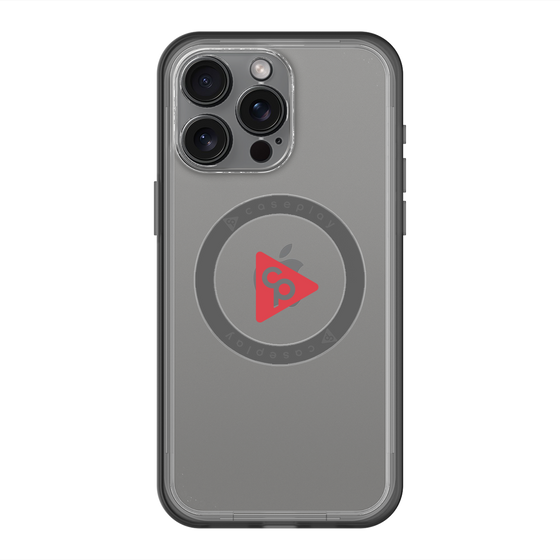 スリムプロテクションプレミアムケース with MagSafe［ オリジナル - caseplayロゴ - レッド/C ］