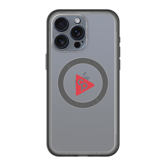 スリムプロテクションプレミアムケース with MagSafe［ オリジナル - caseplayロゴ - レッド/C ］