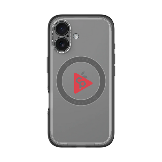 スリムプロテクションプレミアムケース with MagSafe［ オリジナル - caseplayロゴ - レッド/C ］