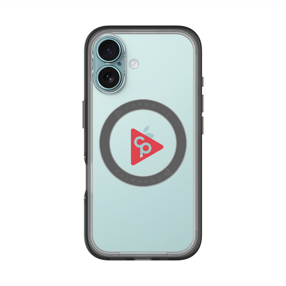 スリムプロテクションプレミアムケース with MagSafe［ オリジナル - caseplayロゴ - レッド/C ］