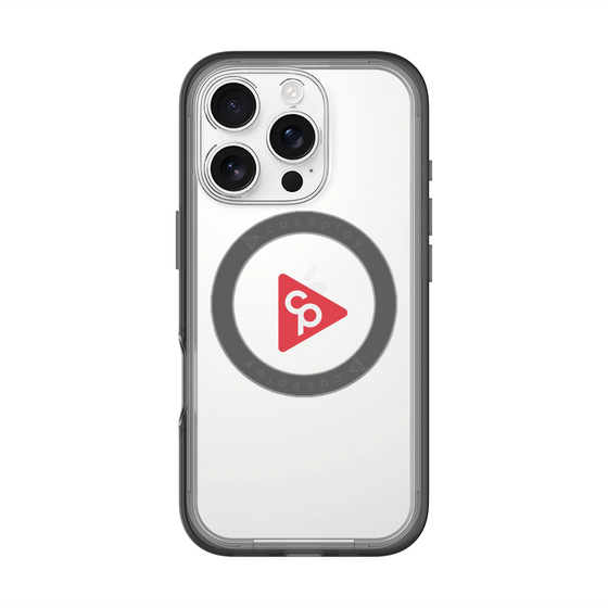 スリムプロテクションプレミアムケース with MagSafe［ オリジナル - caseplayロゴ - レッド/C ］