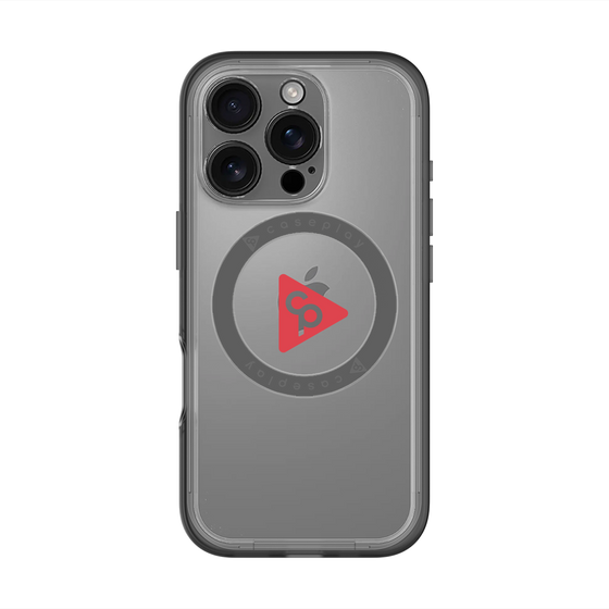 スリムプロテクションプレミアムケース with MagSafe［ オリジナル - caseplayロゴ - レッド/C ］