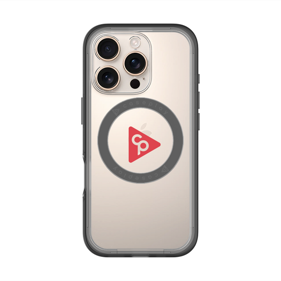 スリムプロテクションプレミアムケース with MagSafe［ オリジナル - caseplayロゴ - レッド/C ］
