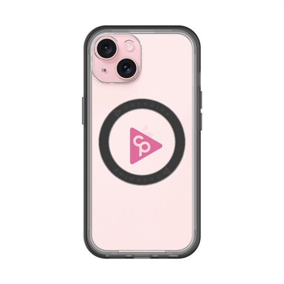 スリムプロテクションプレミアムケース with MagSafe［ オリジナル - caseplayロゴ - ピンク/C ］