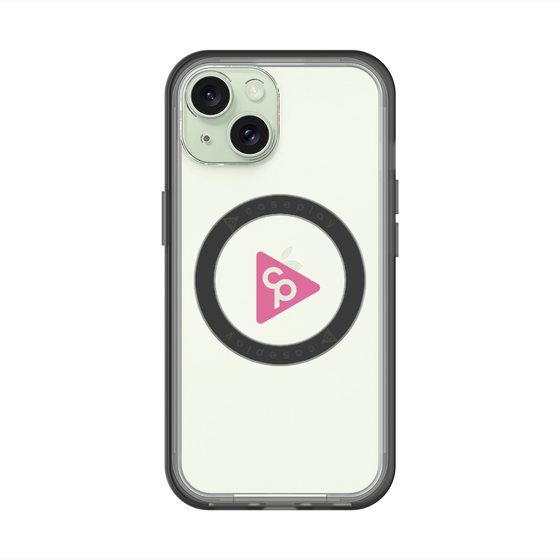 スリムプロテクションプレミアムケース with MagSafe［ オリジナル - caseplayロゴ - ピンク/C ］