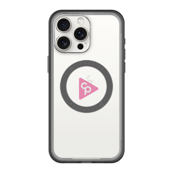 スリムプロテクションプレミアムケース with MagSafe［ オリジナル - caseplayロゴ - ピンク/C ］