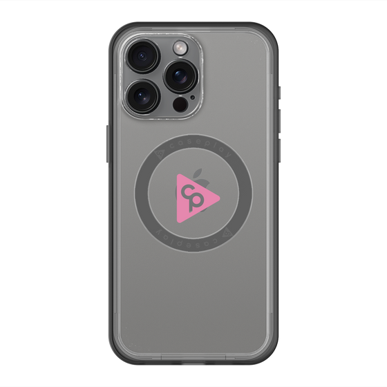 スリムプロテクションプレミアムケース with MagSafe［ オリジナル - caseplayロゴ - ピンク/C ］