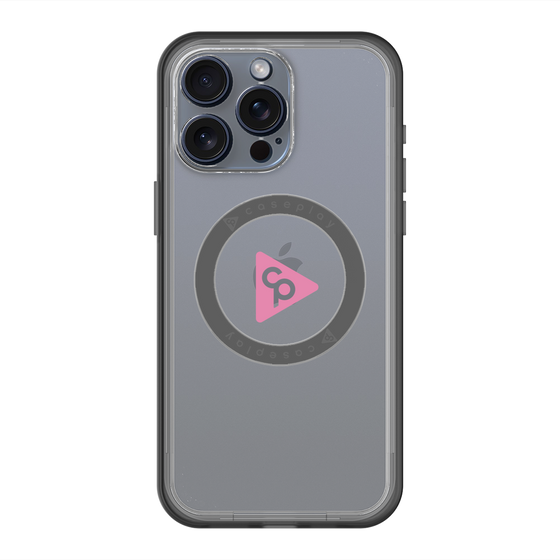 スリムプロテクションプレミアムケース with MagSafe［ オリジナル - caseplayロゴ - ピンク/C ］