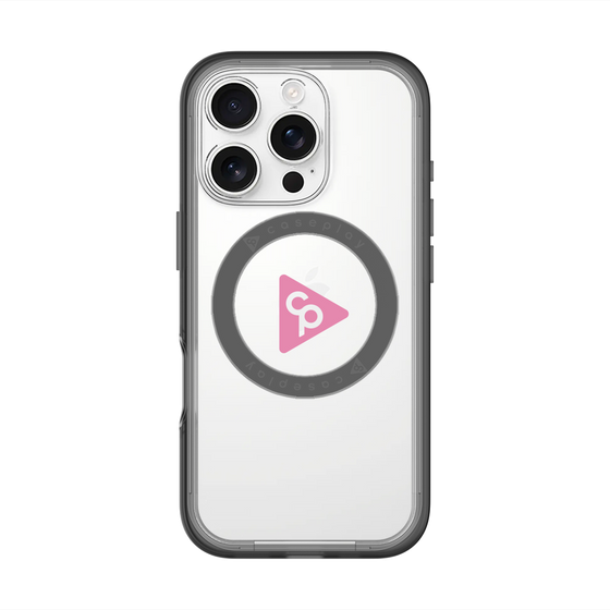 スリムプロテクションプレミアムケース with MagSafe［ オリジナル - caseplayロゴ - ピンク/C ］