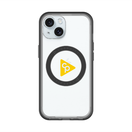 スリムプロテクションプレミアムケース with MagSafe［ オリジナル - caseplayロゴ - イエロー/C ］