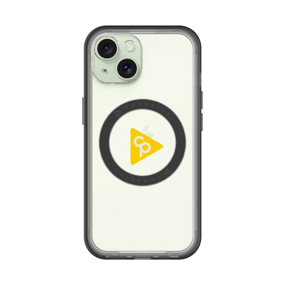 スリムプロテクションプレミアムケース with MagSafe［ オリジナル - caseplayロゴ - イエロー/C ］
