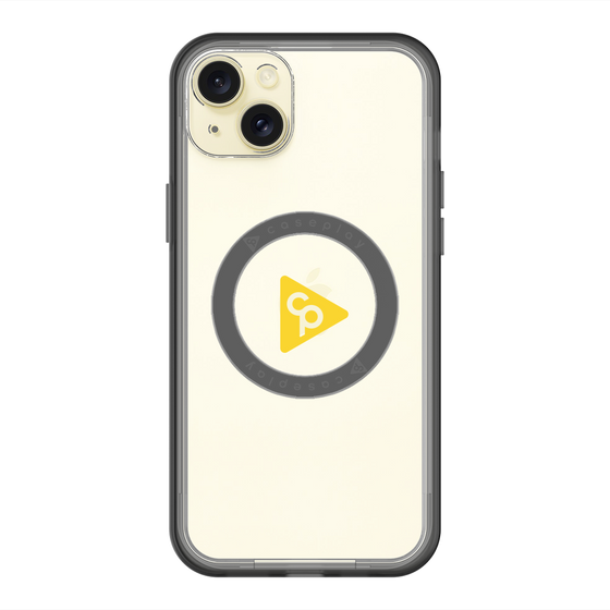 スリムプロテクションプレミアムケース with MagSafe［ オリジナル - caseplayロゴ - イエロー/C ］