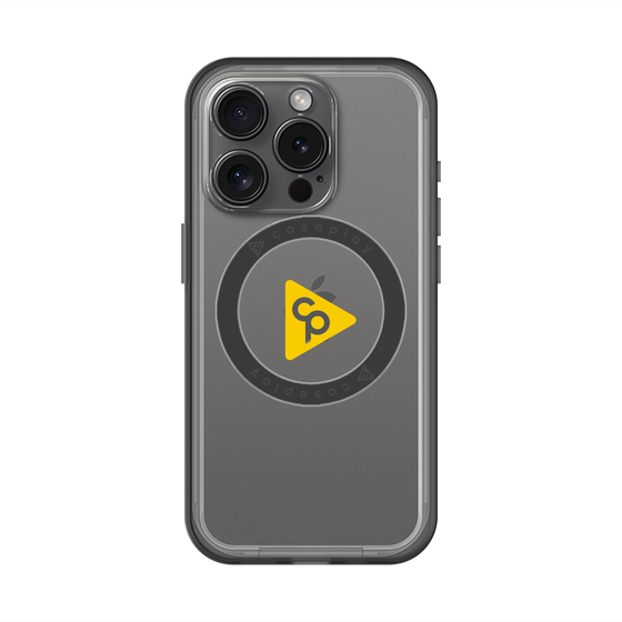スリムプロテクションプレミアムケース with MagSafe［ オリジナル - caseplayロゴ - イエロー/C ］