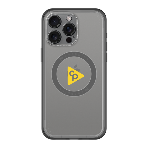 スリムプロテクションプレミアムケース with MagSafe［ オリジナル - caseplayロゴ - イエロー/C ］