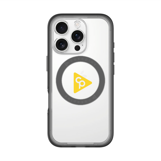 スリムプロテクションプレミアムケース with MagSafe［ オリジナル - caseplayロゴ - イエロー/C ］