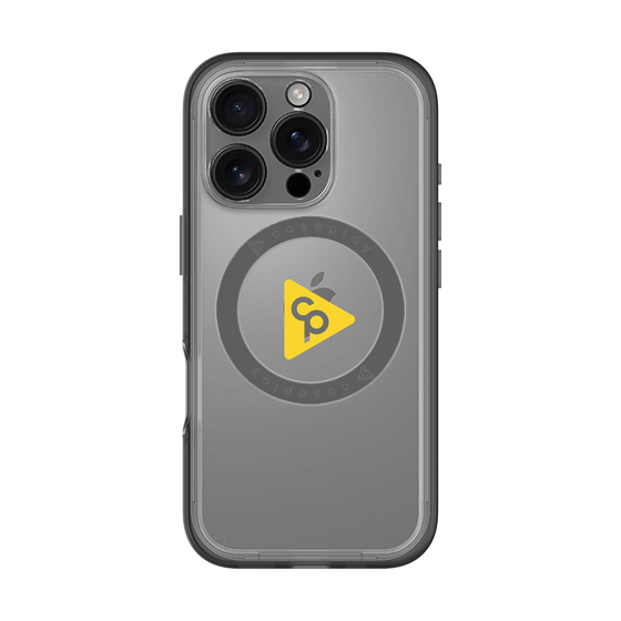 スリムプロテクションプレミアムケース with MagSafe［ オリジナル - caseplayロゴ - イエロー/C ］