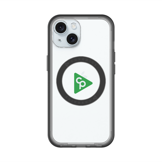 スリムプロテクションプレミアムケース with MagSafe［ オリジナル - caseplayロゴ - グリーン/C ］