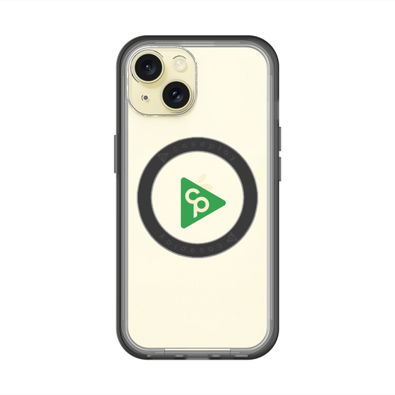 スリムプロテクションプレミアムケース with MagSafe［ オリジナル - caseplayロゴ - グリーン/C ］