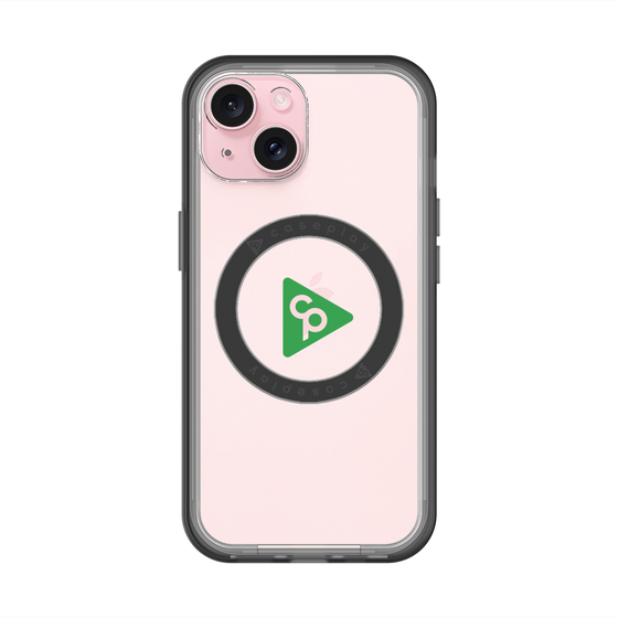 スリムプロテクションプレミアムケース with MagSafe［ オリジナル - caseplayロゴ - グリーン/C ］
