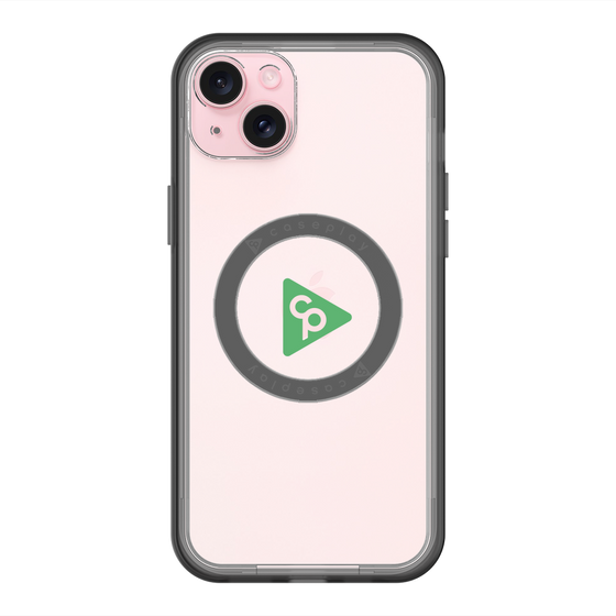 スリムプロテクションプレミアムケース with MagSafe［ オリジナル - caseplayロゴ - グリーン/C ］