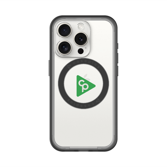 スリムプロテクションプレミアムケース with MagSafe［ オリジナル - caseplayロゴ - グリーン/C ］