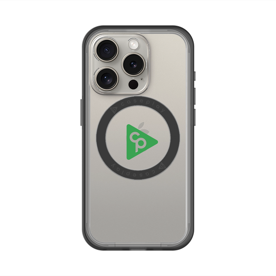 スリムプロテクションプレミアムケース with MagSafe［ オリジナル - caseplayロゴ - グリーン/C ］