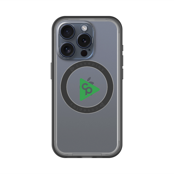 スリムプロテクションプレミアムケース with MagSafe［ オリジナル - caseplayロゴ - グリーン/C ］