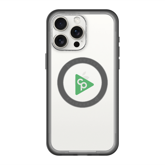 スリムプロテクションプレミアムケース with MagSafe［ オリジナル - caseplayロゴ - グリーン/C ］
