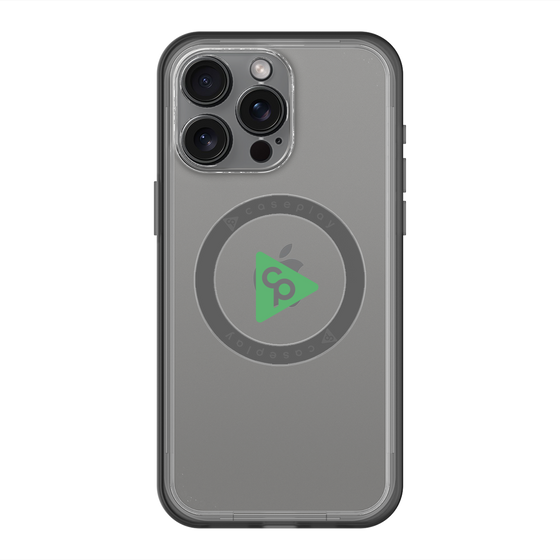 スリムプロテクションプレミアムケース with MagSafe［ オリジナル - caseplayロゴ - グリーン/C ］