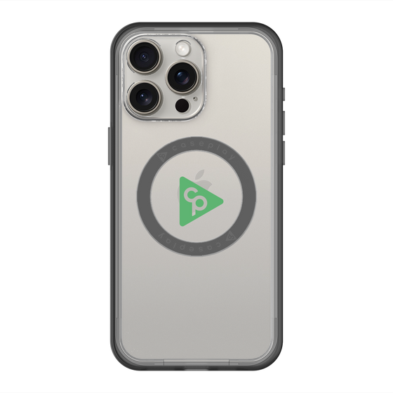 スリムプロテクションプレミアムケース with MagSafe［ オリジナル - caseplayロゴ - グリーン/C ］