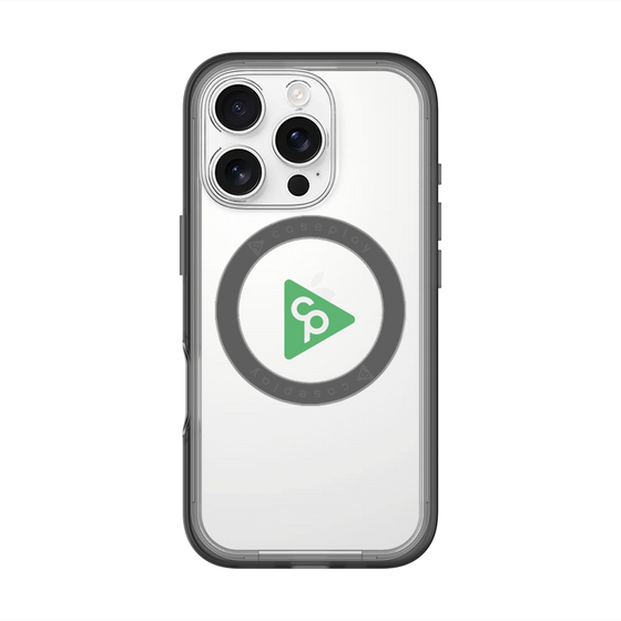 スリムプロテクションプレミアムケース with MagSafe［ オリジナル - caseplayロゴ - グリーン/C ］