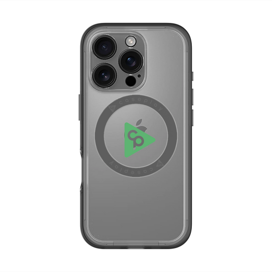 スリムプロテクションプレミアムケース with MagSafe［ オリジナル - caseplayロゴ - グリーン/C ］