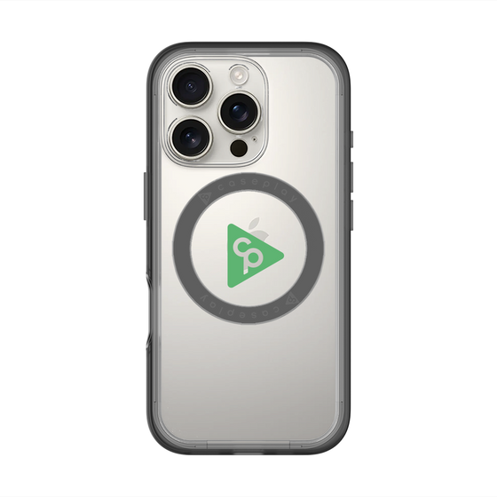 スリムプロテクションプレミアムケース with MagSafe［ オリジナル - caseplayロゴ - グリーン/C ］