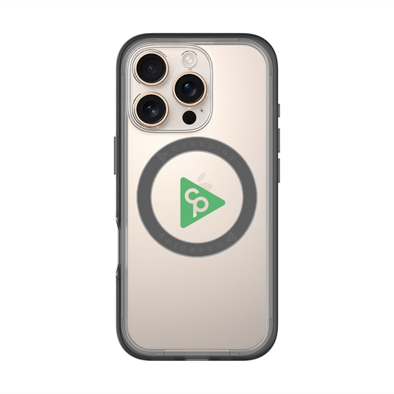 スリムプロテクションプレミアムケース with MagSafe［ オリジナル - caseplayロゴ - グリーン/C ］