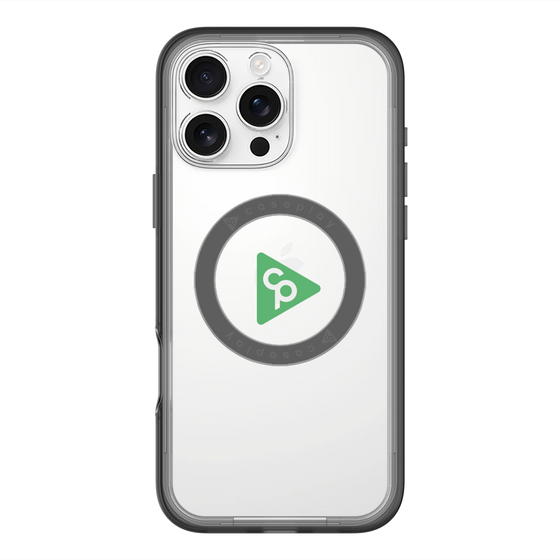 スリムプロテクションプレミアムケース with MagSafe［ オリジナル - caseplayロゴ - グリーン/C ］