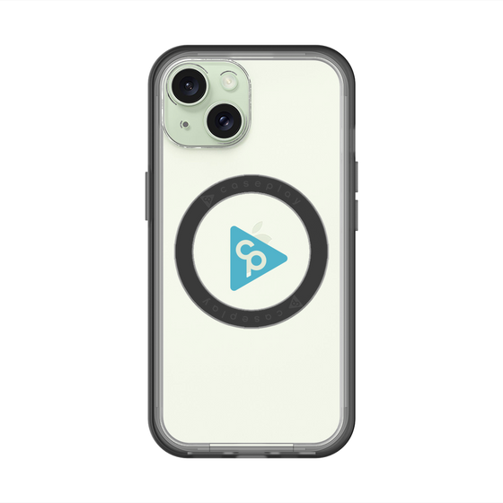 スリムプロテクションプレミアムケース with MagSafe［ オリジナル - caseplayロゴ - ライトブルー/C ］