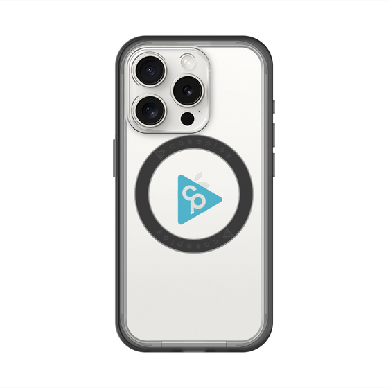 スリムプロテクションプレミアムケース with MagSafe［ オリジナル - caseplayロゴ - ライトブルー/C ］