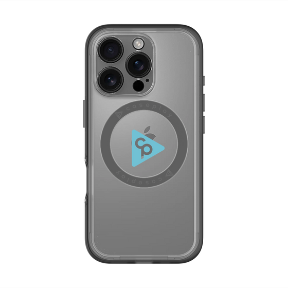 スリムプロテクションプレミアムケース with MagSafe［ オリジナル - caseplayロゴ - ライトブルー/C ］
